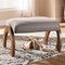 Baxton Studio Sandrine Grey Upholstered Walnut Brown Finished Wood Ottoman 148-8223 - alternate 6